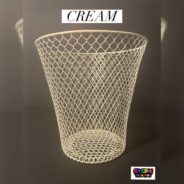 Beige Trash Can “CREAM”