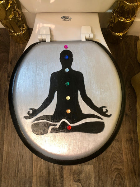 Chakra Colors Hand Painted Toilet Seat