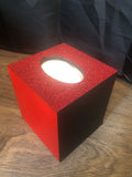 Red Glitter and Black Tissue Box Cover(More Colors)
