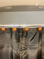 Basketball Shower Curtain Hooks- Orange Basketball- Basketball Set- Basketball Hoop