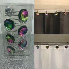 Kaleidoscope Crystal Acrylic Shower Curtain Hooks - So Epic Creations