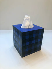 So Plaid Blue Tissue Box (More Colors) - So Epic Creations