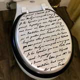 Paris French Script Toilet Seat Set