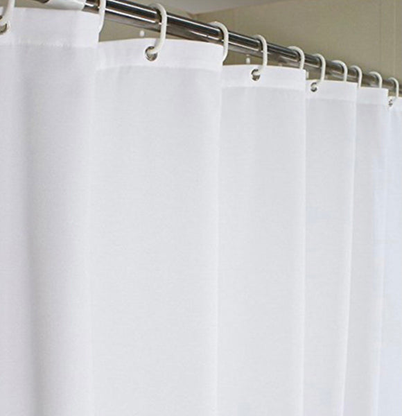 Extra Long White Luxury Shower Curtains