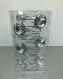 Pink Crystal Shower Curtain Hooks