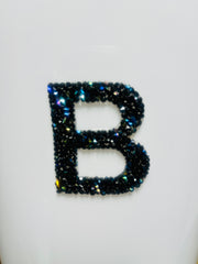 Personalized Iridescent Initial White Trash Can