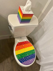 Iced Out Rainbow Toilet Seat - So Epic Creations