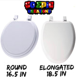 Barbershop Hand Painted Toilet Seat Set
