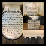 Paris French Script Toilet Seat Set
