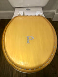 Personalized Bling Initial Custom Toilet Seat (U-Z)(More Colors)