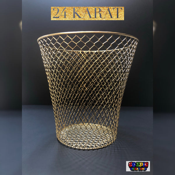 Gold Trash Can “24 KARAT”