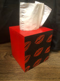 Naughty Red Lips Boho Tissue Box Cover