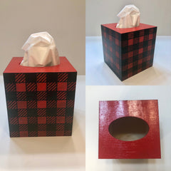 So Plaid Red Tissue Box (More Colors) - So Epic Creations