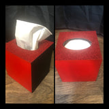 Red Glitter and Black Tissue Box Cover(More Colors)