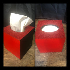 Sparkling Glitter Red and Black Tissue Box(More Colors) - So Epic Creations