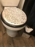 Paris French Script Toilet Seat Set
