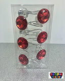 Red Crystal Shower Curtain Hooks