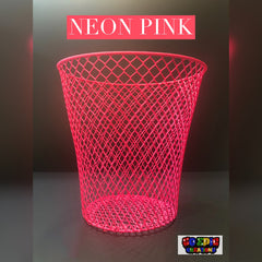 Neon Pink Trash Can