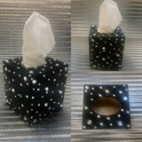 Black & Silver Bling Tissue Box Cover (More Colors)