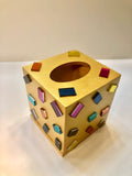 Mosaic Mirrors Gold Hand Painted Toilet Seat Set