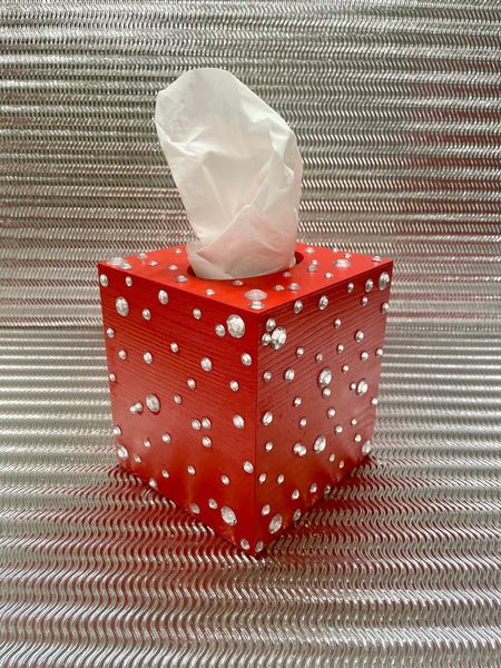Red & Silver Bling Tissue Box Cover (More Colors)