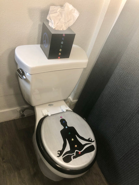 Chakra Colors Hand Painted Toilet Seat