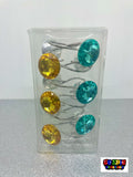 Black & Gold Crystal Shower Curtain Hooks