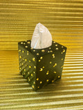 Black & Gold Rhinestones Black Tissue Box Cover (More Colors)