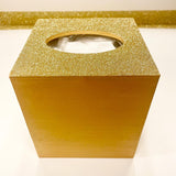 14k Gold & Glitter Tissue Box Cover
