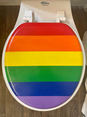 Rainbow Toilet Seat - So Epic Creations
