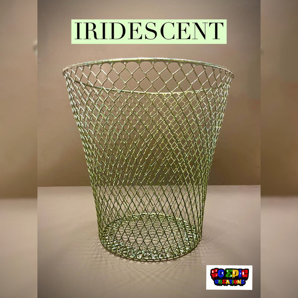 Iridescent Green Trash Can