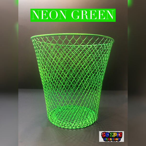 Neon Green Trash Can