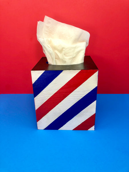 Barbershop Tissue Box Cover