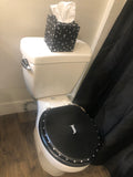 Black & Silver Bling Tissue Box Cover (More Colors)