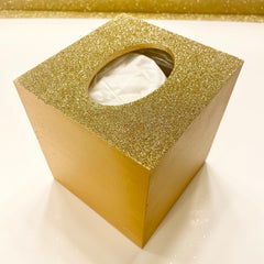 Sparkling Gold Glitter Tissue Box - So Epic Creations