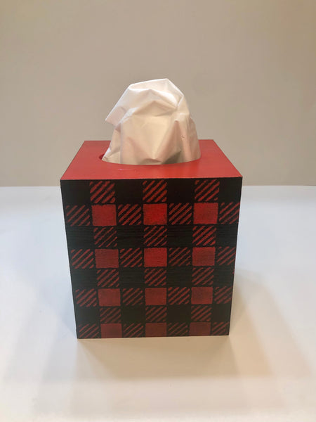 Buffalo Plaid Custom Tissue Box Cover (More Colors)
