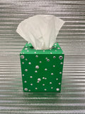 Green & Silver Bling Tissue Box Cover