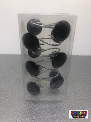 Black Crystal Acrylic Shower Curtain Hooks - So Epic Creations