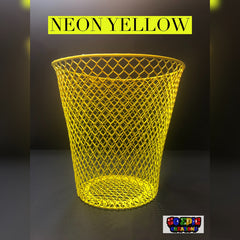 Neon Yellow Trash Can