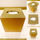 14k Gold & Glitter Tissue Box Cover