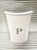 Personalized Bling Initial Black Trash Can