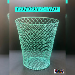 Turquoise Trash Can “COTTON CANDY”
