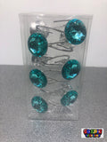 Black Crystal Shower Curtain Hooks