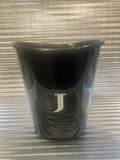Personalized Bling Initial Black Trash Can