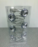 Purple Crystal Shower Curtain Hooks
