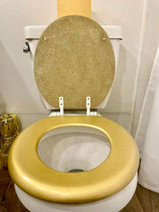 The Gold Glitter Toilet Seat - So Epic Creations