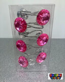 Silver Crystal Shower Curtain Hooks
