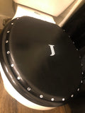 Personalized Bling Initial Hand Painted Toilet Seat (F-J)(More Colors)