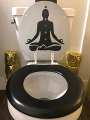 Chakra Colors Hand Painted Toilet Seat