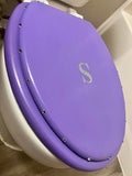 Personalized Bling Initial Purple Hand Painted Toilet Seat (P-T)(More Colors)